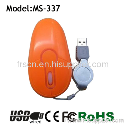 Ms-337 Retractable Line Wired 3d Optical Usb Mouse
